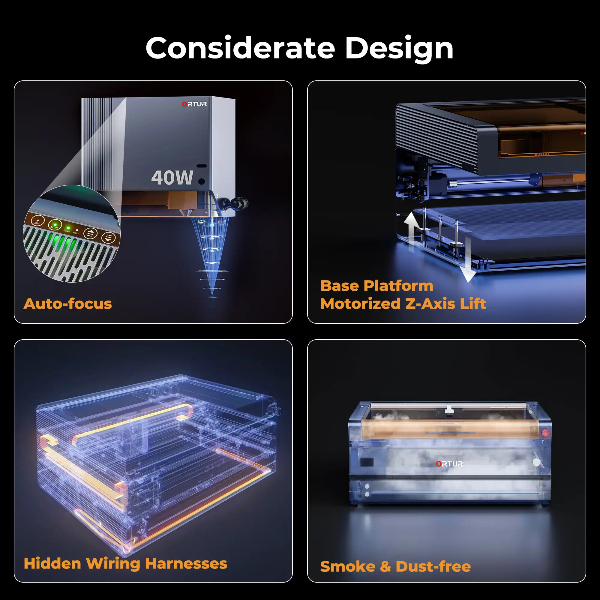 Ortur H20 Laser Engraving & Cutting Machine 2W IR/10W/20W/40W - Image 4