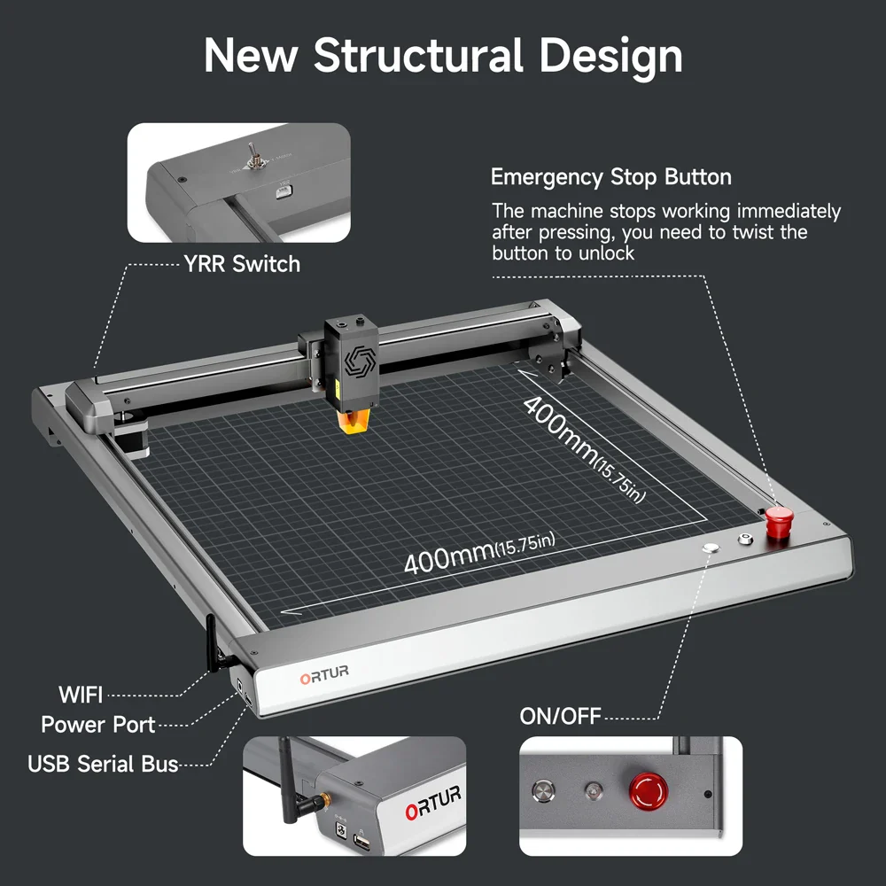 Ortur LM3 Laser Engraving & Cutting Machine 20,000mm/min (40W/20W/10W) - Image 12