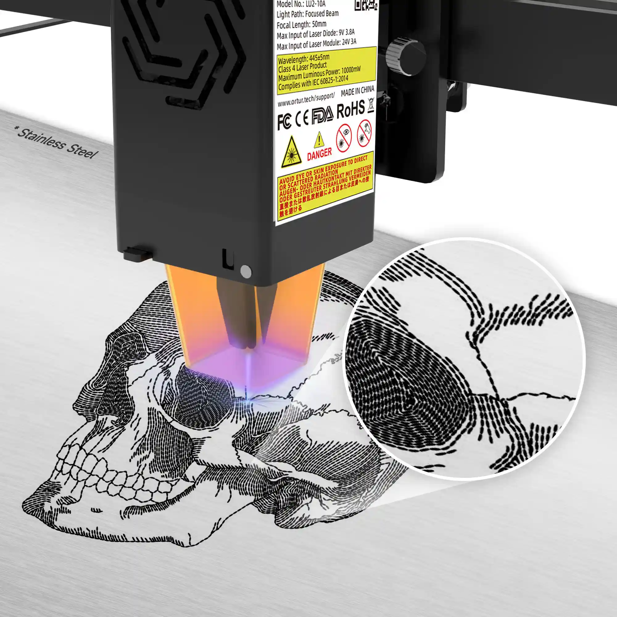 Ortur LM2 S2 Laser Engraving & Cutting Machine 5,000mm/min (10W/5W/1.6W) - Image 4