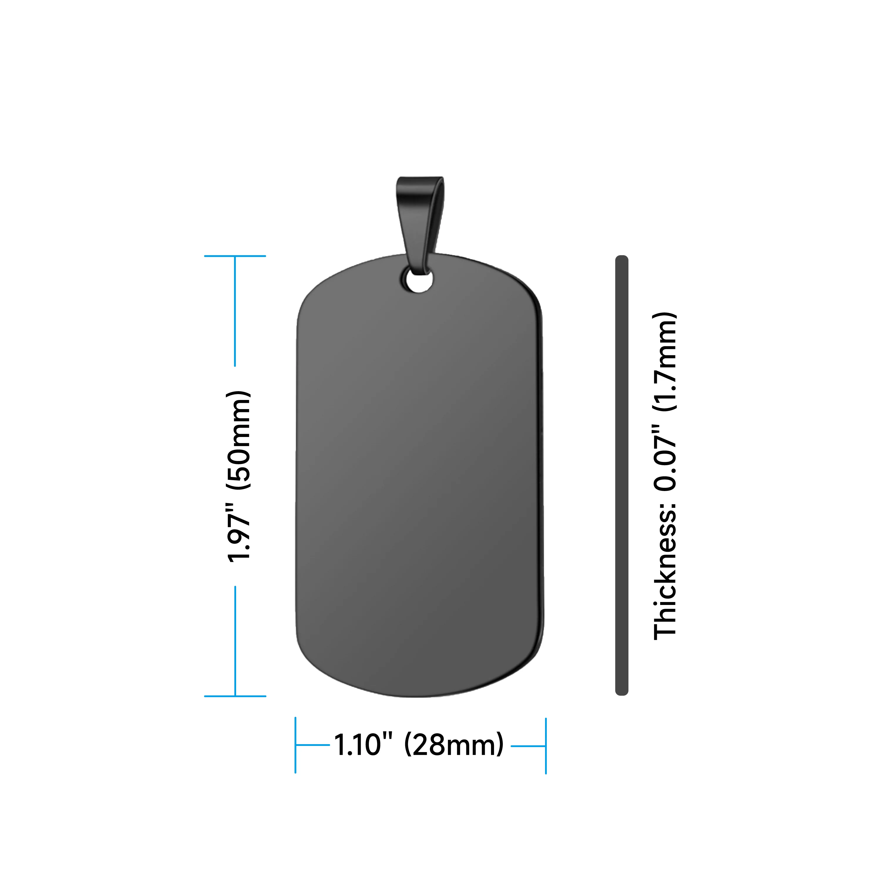 Ortur Stainless Steel Military Pendant (10pcs) - Image 4