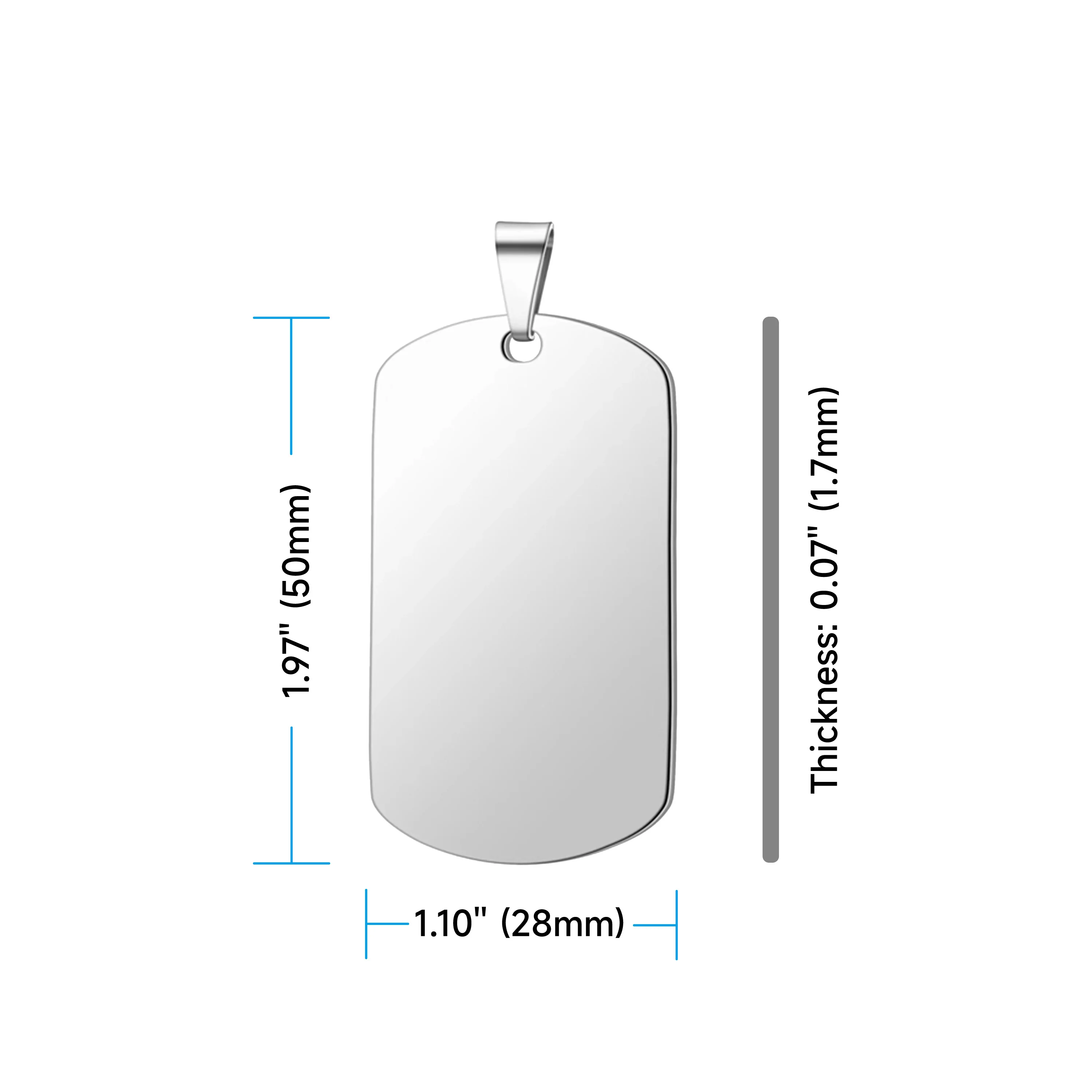 Ortur Stainless Steel Military Pendant (10pcs) - Image 5