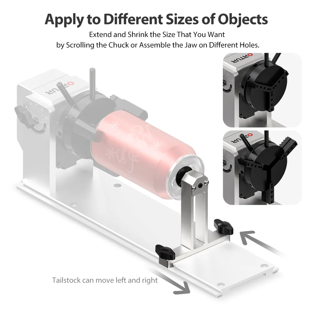 Ortur Y-axis Rotary Chuck (YRC1.0) - Image 5