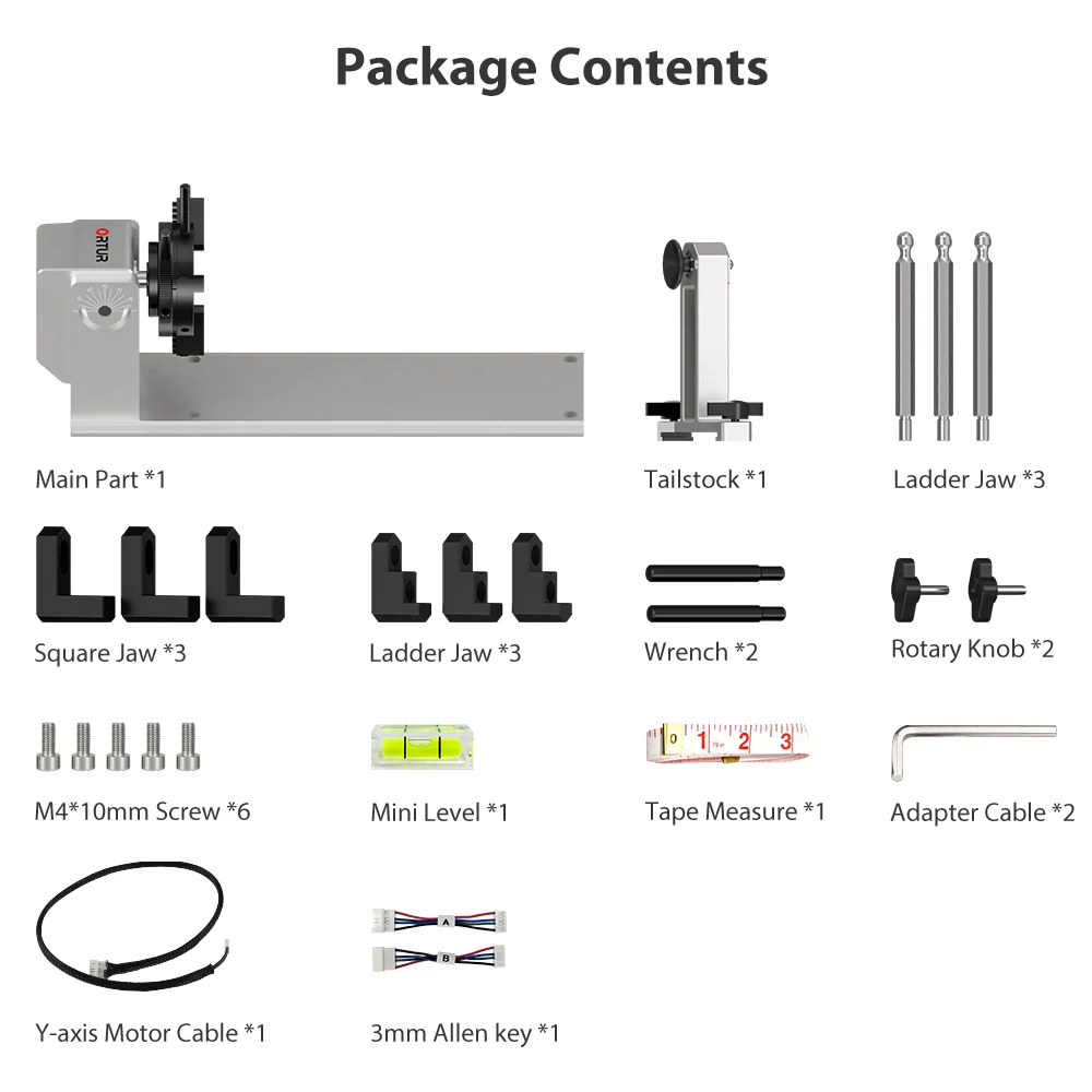 Ortur Y-axis Rotary Chuck (YRC1.0) - Image 9