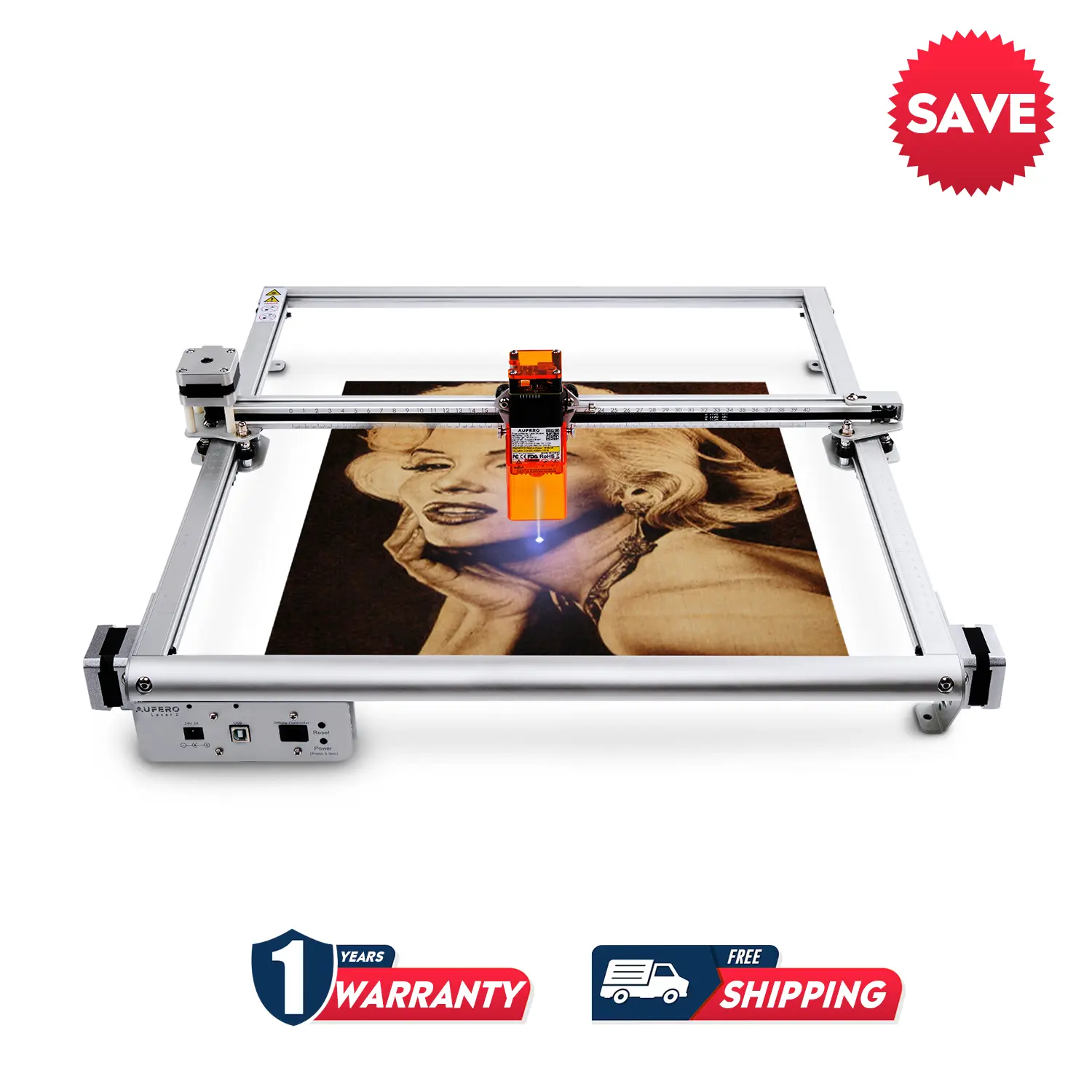 [Pre-owned]Aufero AL2 Laser Engraving & Cutting Machine 15,000mm/min